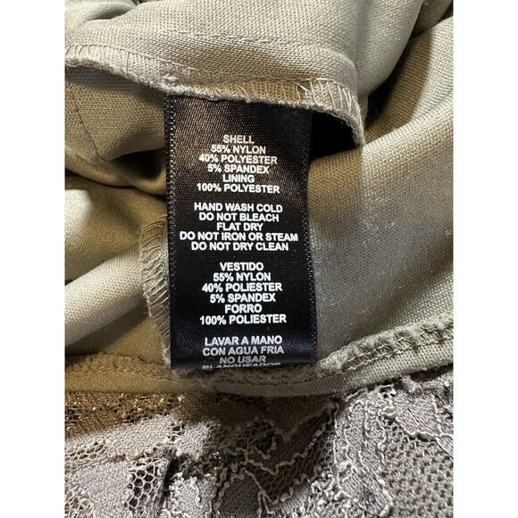 Jessica Howard Mother of Bride Long Gown Size 16W Gray Scallops Lace Rhinestone - Picture 14 of 16